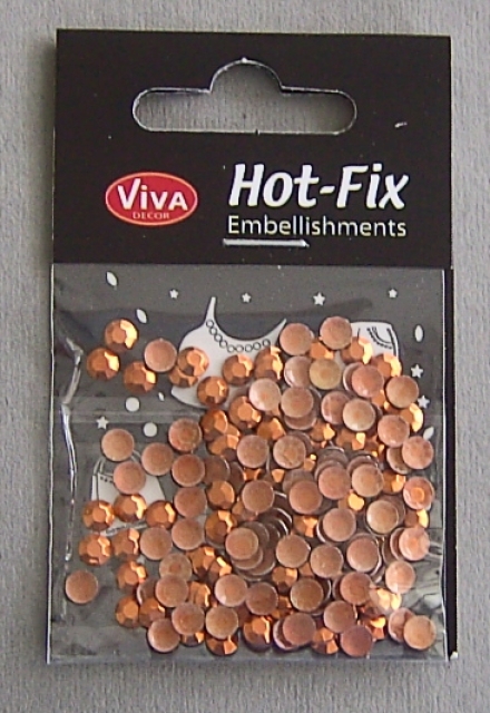 VIVA Decor Hot Fix Steine "Octagon Metallic" orange 5 mm