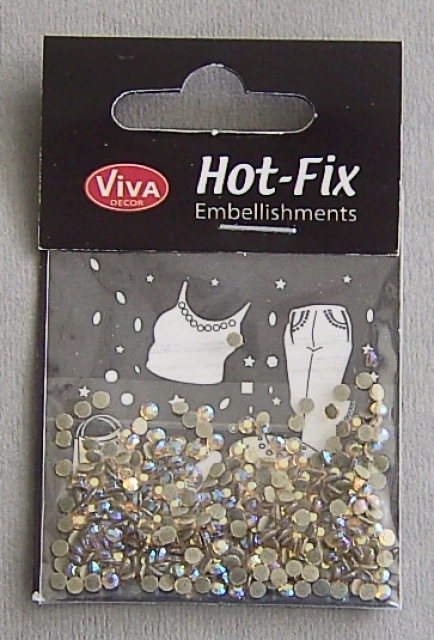 VIVA Decor Hot Fix "Octagon Glas Bernstein irisierend" 3 mm