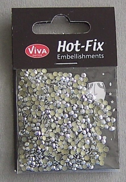 VIVA Decor Hot Fix Steine "Octagon Metallic" silber 3 mm