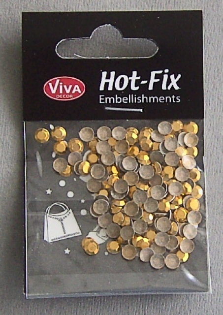 VIVA Decor Hot Fix Steine "Octagon Metallic" gold 5 mm