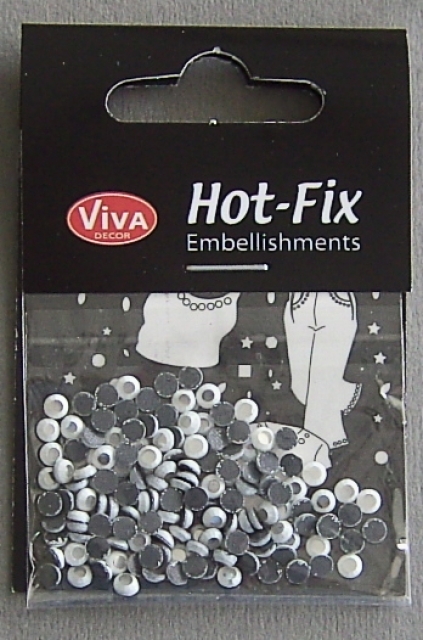 VIVA Decor Hot Fix Steine "rund, weiss" 4 mm