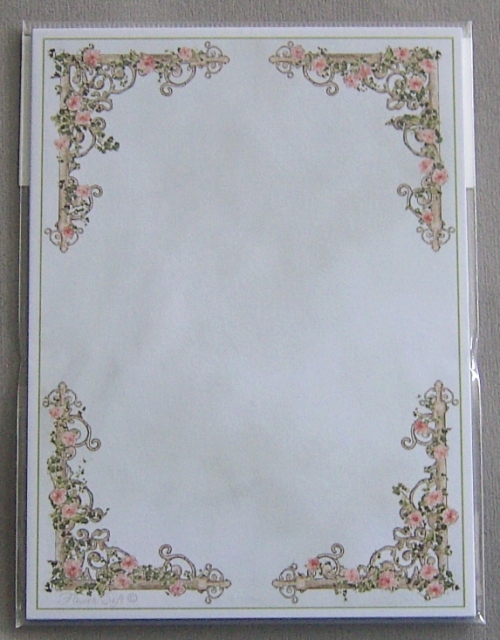 Kartenaufleger 11 x 15 cm 6 Sück mit Blumenecken