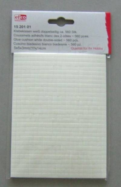 Klebekissen weiß 560 Stück 5 x 5 x 1 mm