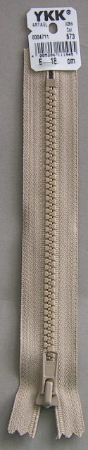 YKK nicht teilbar 3 cm breit Farbe 573 beige 20 cm