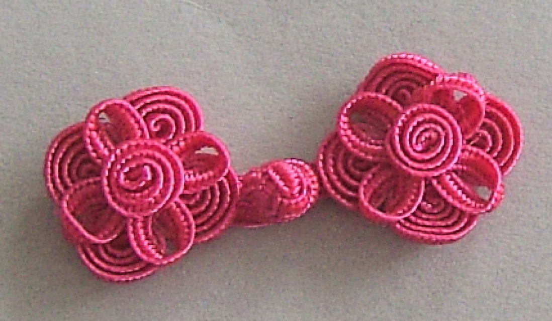 Posamentenverschluß dunkles pink