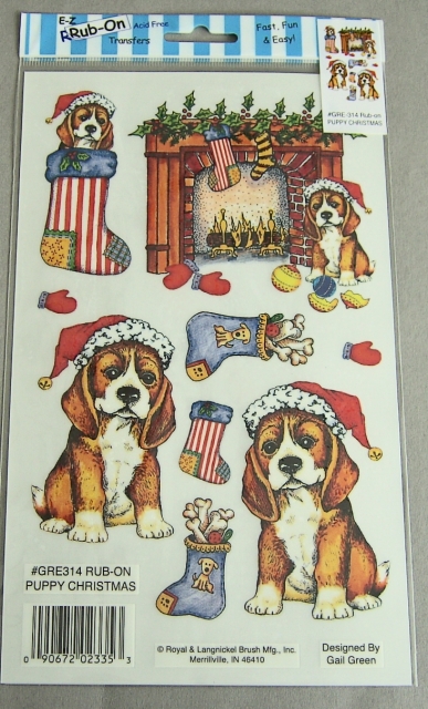 RUBBELBILDER Puppy Christmas