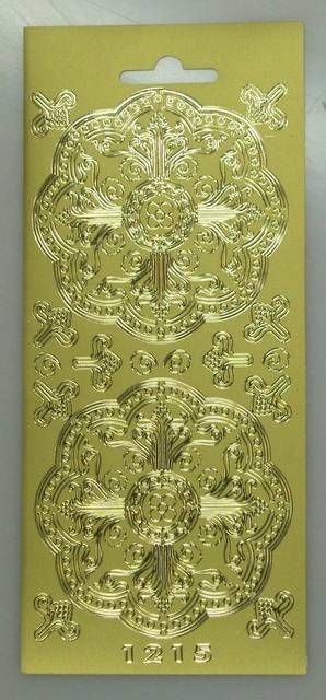 Stickerbogen 10 x 23 cm Ornament & Ecken gold
