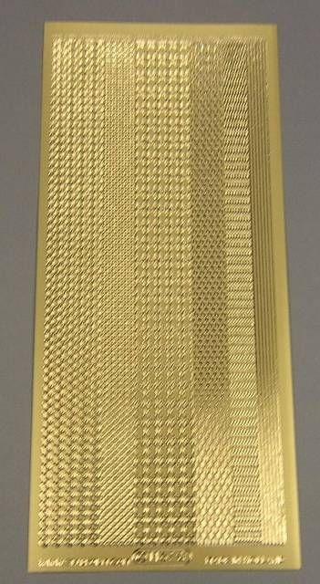 Stickerbogen 10 x 23 cm Bordüren gold