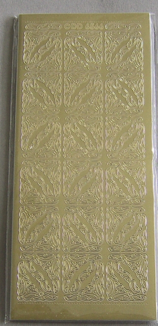 Reddy Stickerbogen 10 x 23 cm Ecken Diane, gold