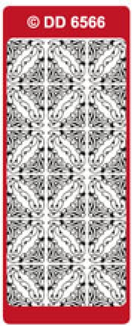 Reddy Stickerbogen 10 x 23 cm Ecken Diane, gold