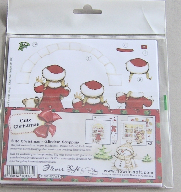 Kartenaufleger mit Stanzbogen Weihnachtseinkäufe