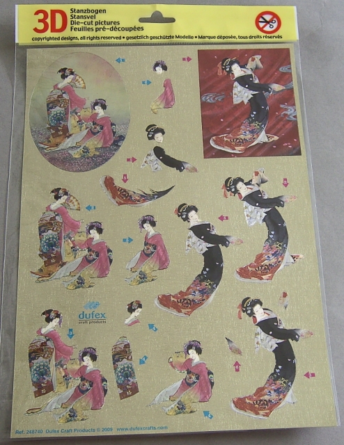 Reddy 3D Metallgravur Stanzbogen Geishas 2