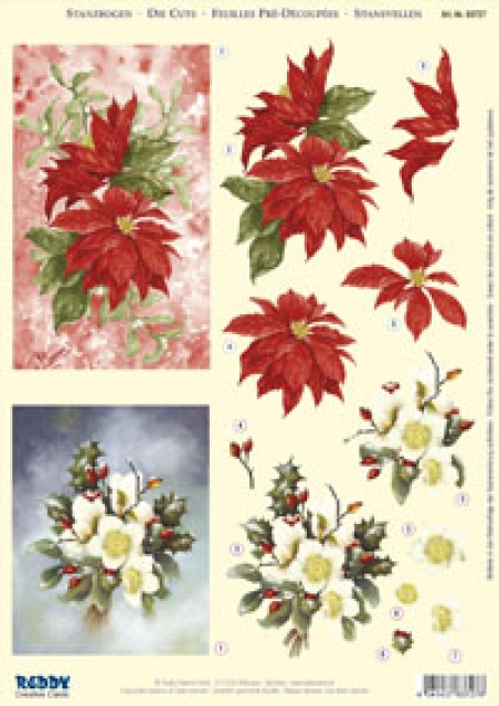 Reddy 3D Stanzbogen Bouquets zu Weihnachten