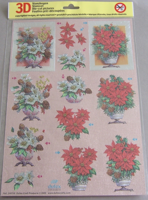 Reddy 3D Stanzbogen Weihnachtsbouquets
