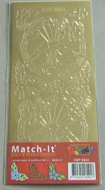 Match-It Sticker Vögel mit Blumen gold
