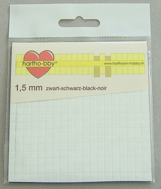 Klebekissen schwarz 350 Stück 5 x 5 x 1,5 mm