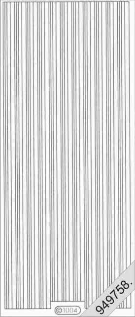 Stickerbogen 10 x 23 cm Aufkleber Flitter Transparent Rand gerade Gold