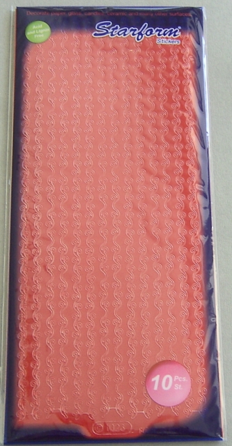 Le Suh Stickerbogen 10 x 23 cm Ränder rot