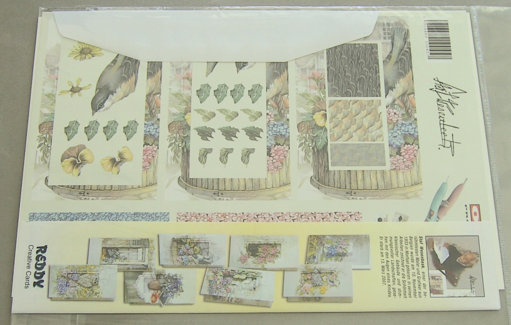 Reddy Bastelset Pyramiden-Faltkarten Vogel mit Blumen