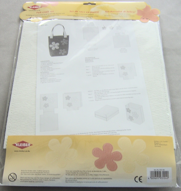 Kleiber Filztaschen-Set Blümchen grau