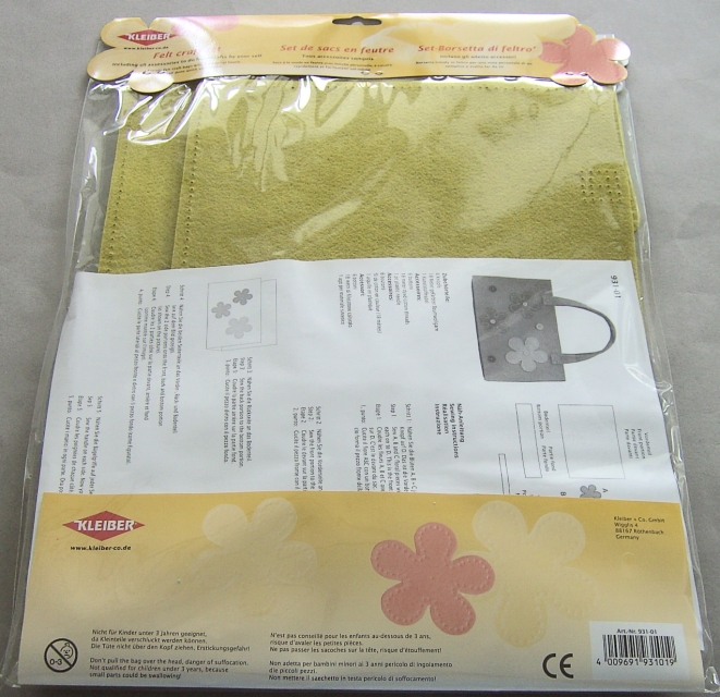 Kleiber Filztaschen-Set Blümchen grün