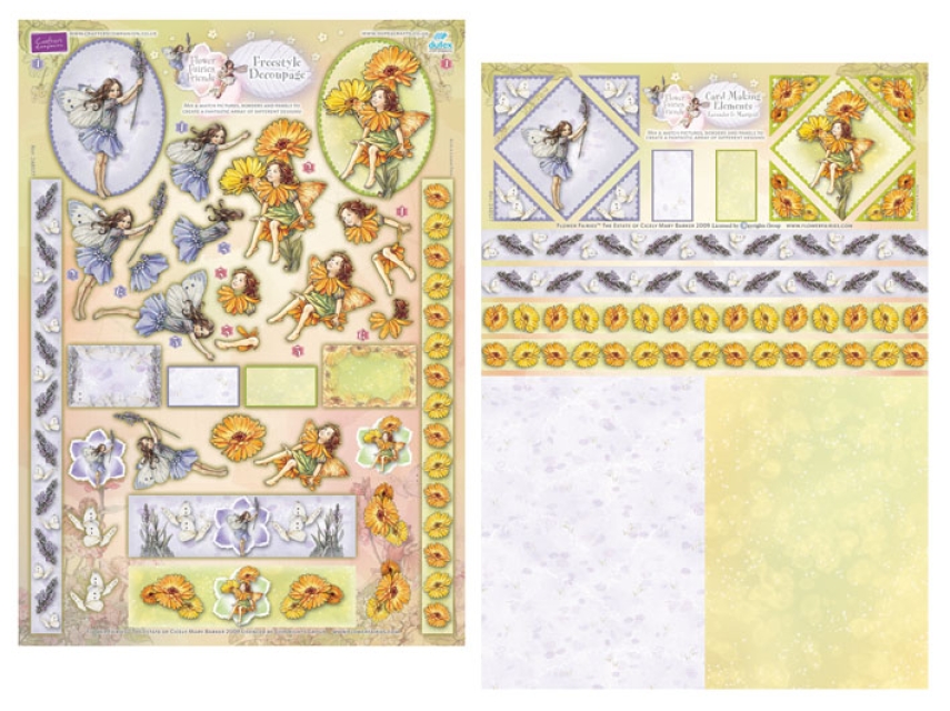 Reddy Cards Dufex Stanzbogen Lavender & Marigold (Flower Fairies)