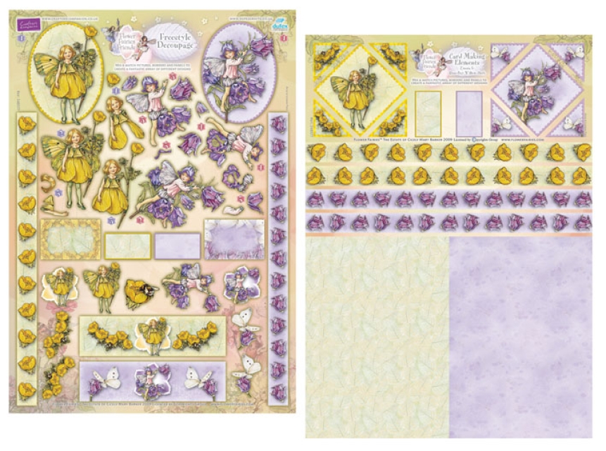 Reddy Cards Dufex Stanzbogen Buttercup & Canterbury (Flower Fairies)