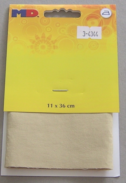 MD Baumwoll Flickstoff zum Aufbügeln 11 x 36 cm beige