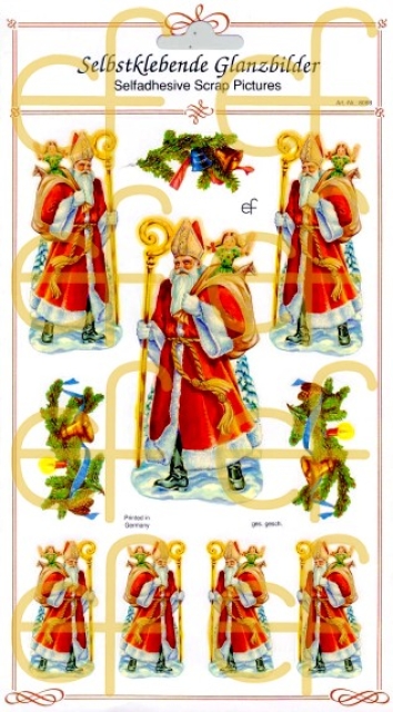 Selbstklebende Glanzbilder Nikoläuse