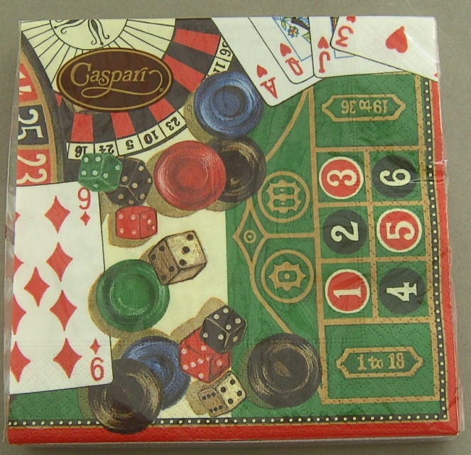 Caspari Lunch Serviette pro Stück Casino