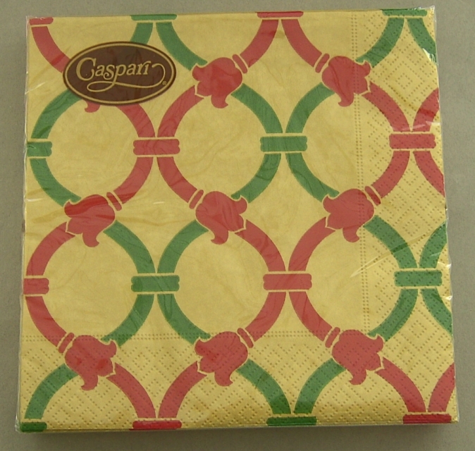 Caspari Lunch Serviette pro Stück Bangle red / green