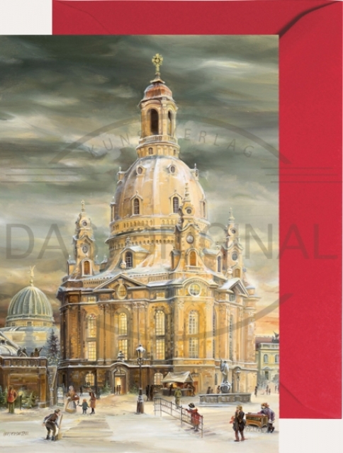 Miniadventskalender mit Umschlag Dresdner Frauenkirche neu