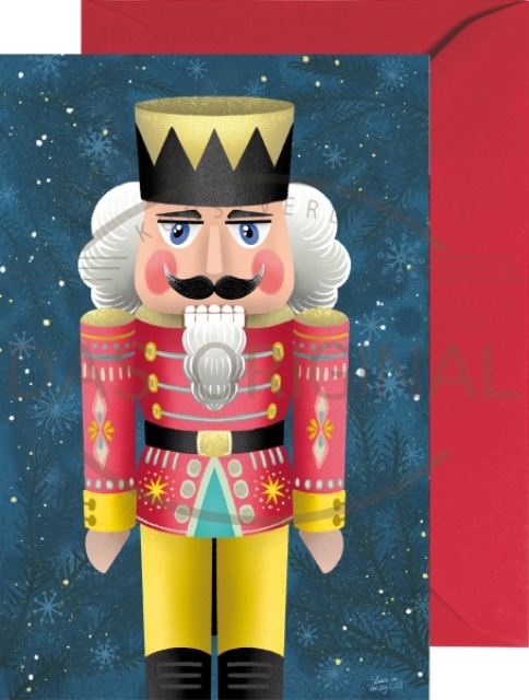 Miniadventskalender mit Umschlag Nussknacker