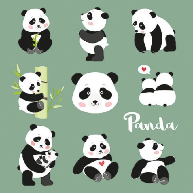 Ambiente Lunch Serviette 33 x 33 cm pro Stück Panda Bears
