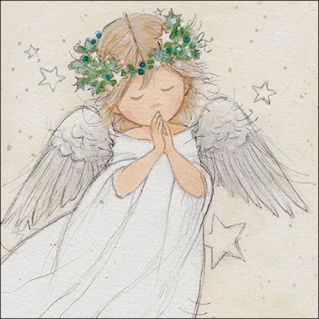 Ambiente Lunch Serviette 33 x 33 cm pro Stück Praying Angel