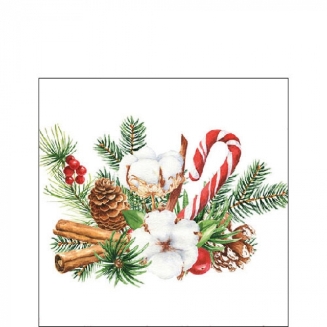 Ambiente Cocktail Serviette 25 x 25 cm pro Stück Christmas Arrangement