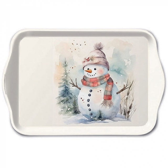 Ambiente Tablett 13 x 21 cm Snowman in Nature