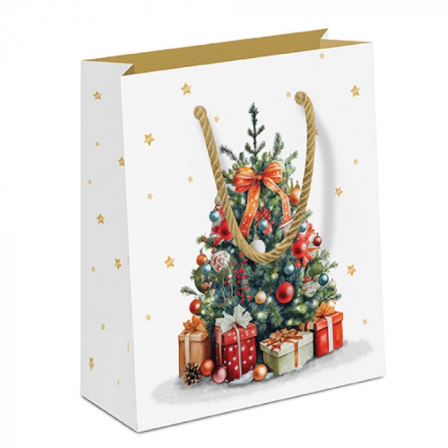 Ambiente Gift Bag Geschenktüte Decorated Christmas Tree