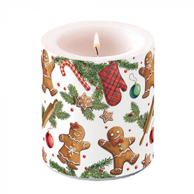 Ambiente Candle Kerze medium Gingerbread Cookies