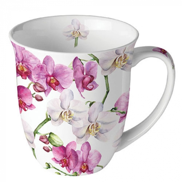 Ambiente Mug Tasse 0,4 l Elegant Orchids White