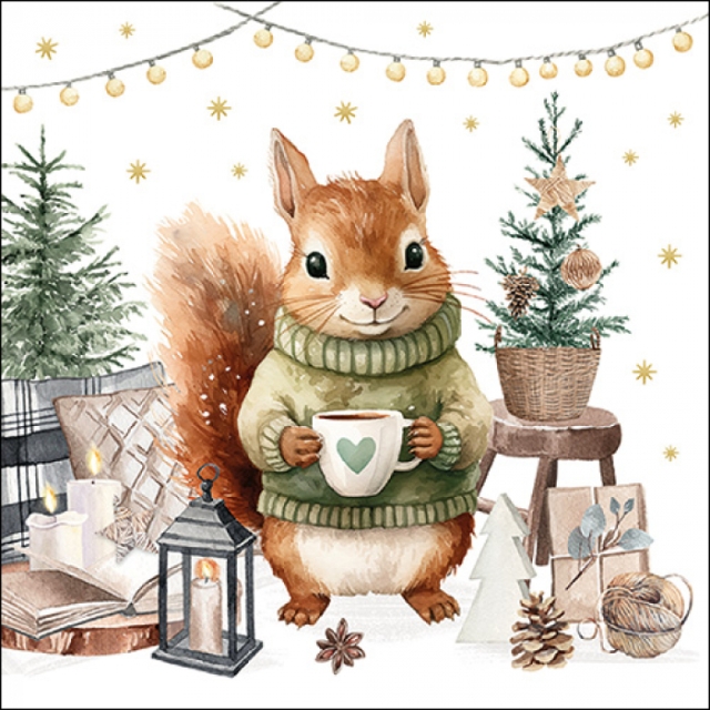 Ambiente Lunch Serviette 33 x 33 cm pro Stück Wooly