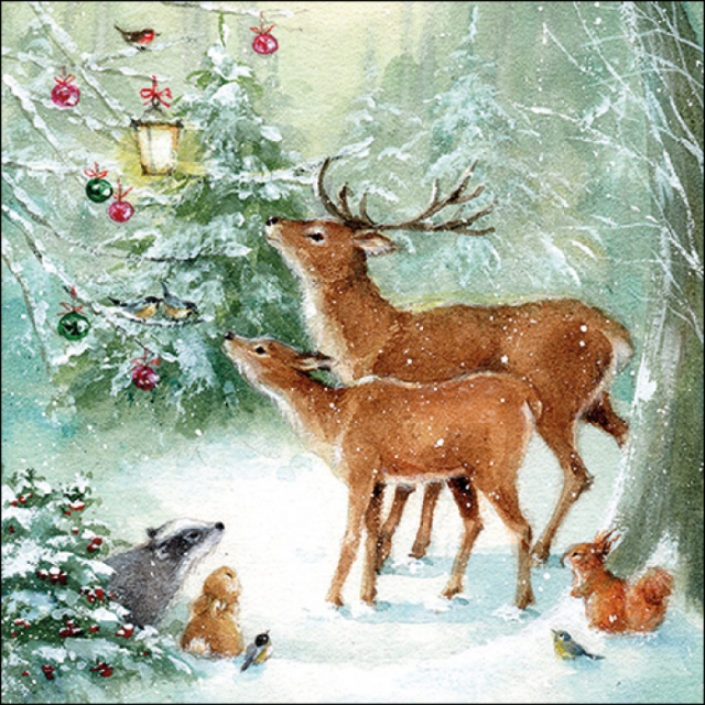 Ambiente Lunch Serviette 33 x 33 cm pro Stück Forest Celebration