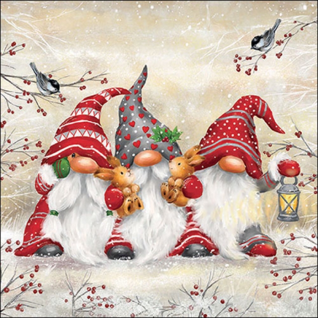 Ambiente Lunch Serviette 33 x 33 cm pro Stück Three Dwarfs