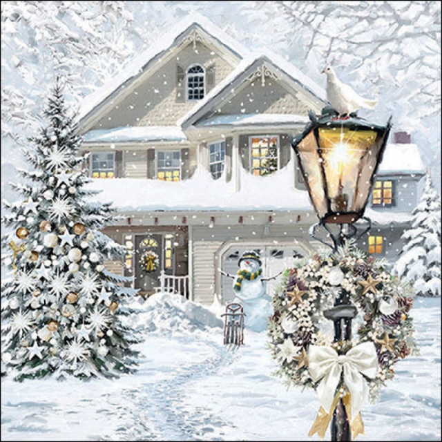 Ambiente Lunch Serviette 33 x 33 cm pro Stück Christmas House