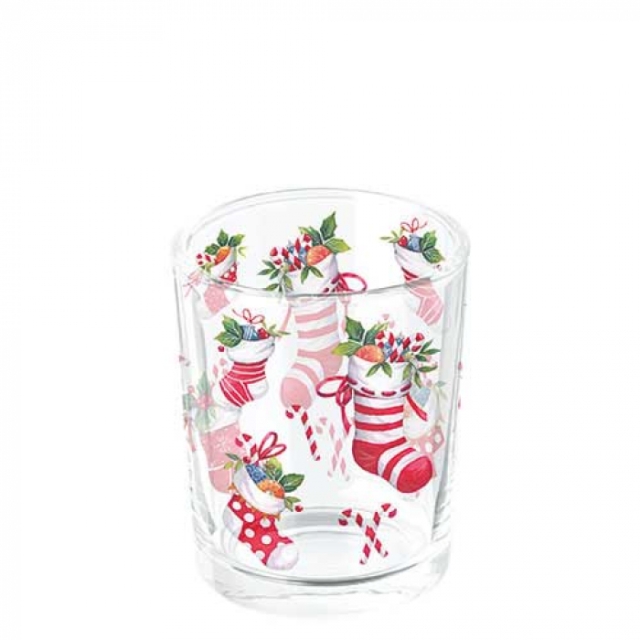 Ambiente Tea Light Holder X-Mas Stockings White