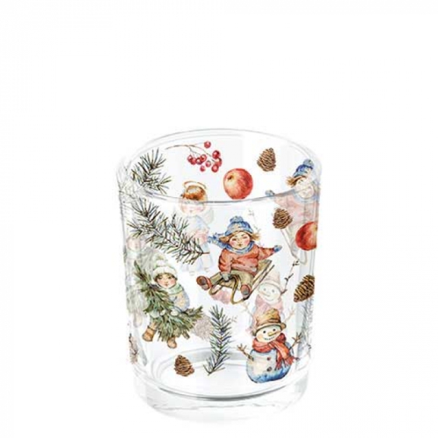 Ambiente Tea Light Holder Playing Outside White