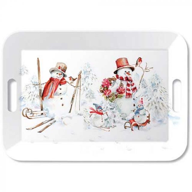 Ambiente Tablett 33 x 47 cm Sporty Snowmen