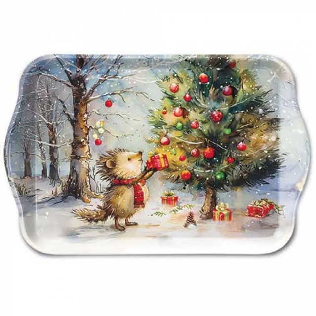 Ambiente Tray Melamine Tablett 13 x 21 cm Present for Hedgehog