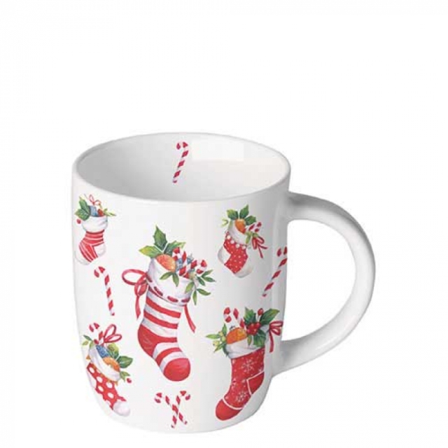 Ambiente Mug Tasse 0,2 l X-Mas Stockings White
