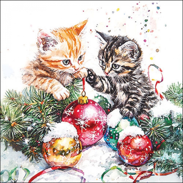 Ambiente Lunch Serviette 33 x 33 cm pro Stück Adorable Kittens